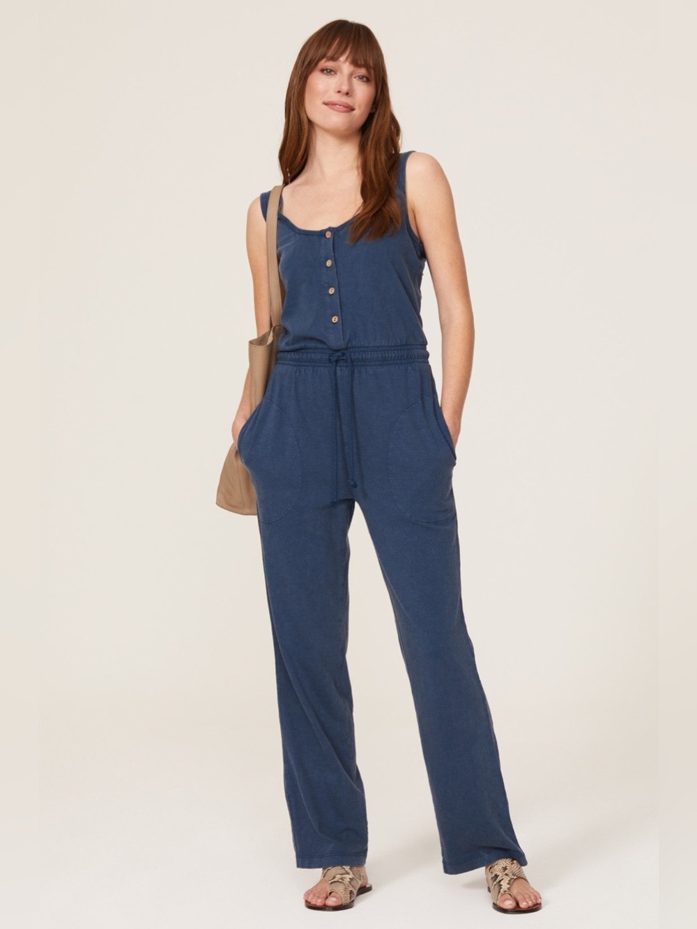 Faherty Blue Terra Jumpsuit